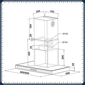  KÜGERR F10 60 CM ANKASTRE FLAT SESSİZ DAVLUMBAZ