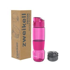  Zweikell Pivot Switch Hot Pink Bpa Içermez 650 ml Tritan Kırılmaz Suluk - Su Matarası - Yedek Kapak Hediyeli